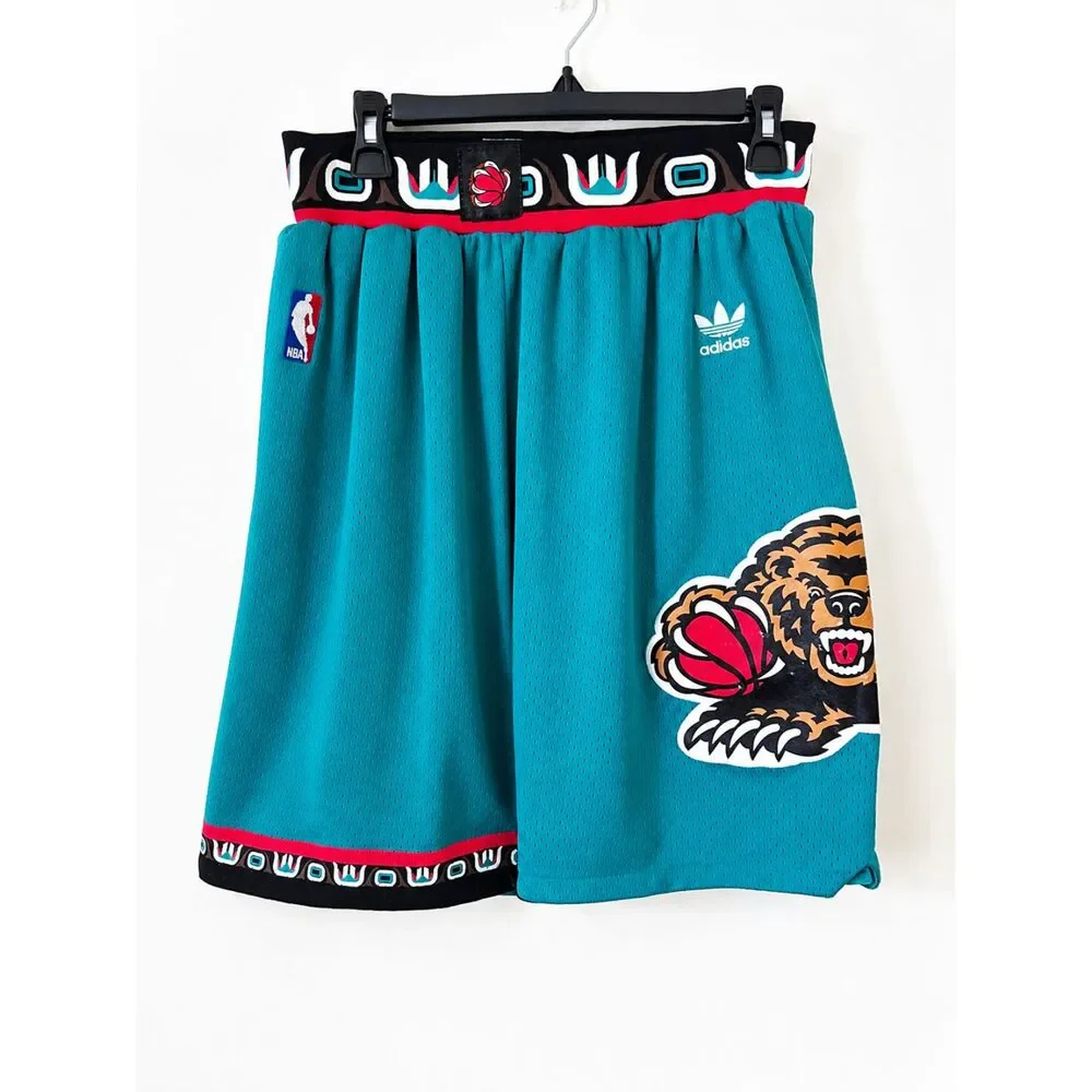 Adidas Vintage Memphis Grizzlies NBA Basketball Mesh Shorts Men’s M Teal Retro